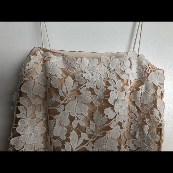 NWOT BHLDN white floral and nude cocktail dress - Picture 2 of 5